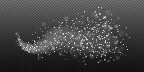 A spiral trail with motion blur effect, suggesting speed and direction with streaked bokeh lights and sparkles. This dynamic transparent overlay is perfect for sports themes, racing graphics, or any © Daaridna