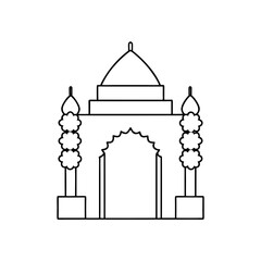 taj mahal vector illustration