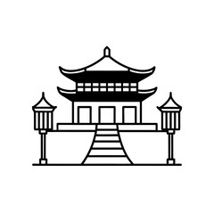 chinese pavilion in the park