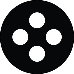 circle icon set with dots and plus symbol vector