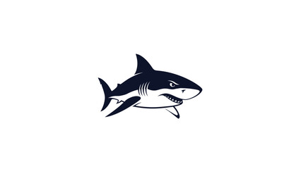 Fototapeta premium Fierce Shark Illustration for Marine Life and Ocean Themes