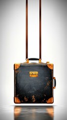 Vintage Suitcase Suspended with Reflection