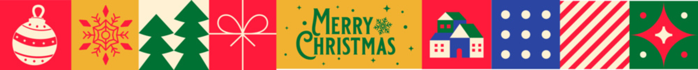 Happy Chrismast abstract colorful background for greeting card © bobotaks