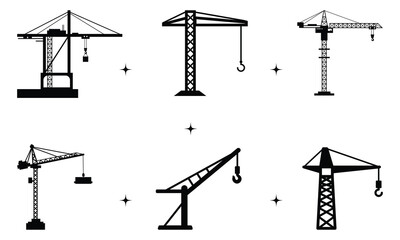 crane at port Silhouette set