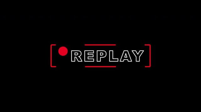 Replay UI Indicator Animation, Flashing Red Dot, and Brackets Overlay with Alpha Channel