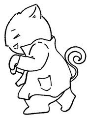 Cute Detective Kitty Graphics – Cartoon Cat Poses & Fun Mystery Items