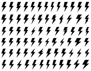 Black lightning bolts arranged in a grid pattern