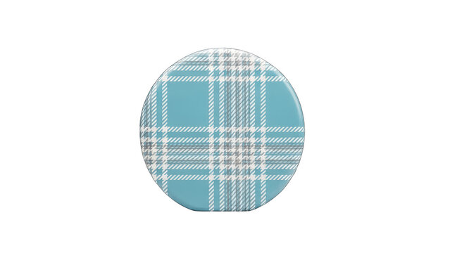 Blue Plaid Phone Grip Isolated on White Background