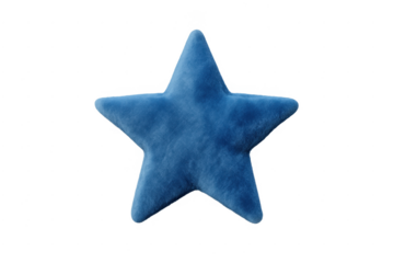 Blue soft textured five-pointed star rendering