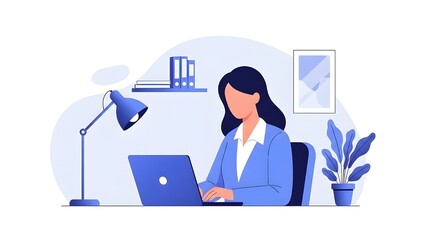 Businesswoman Using Laptop To Track Expenses In Home Office, Managing Budget, Analyzing Financial Records, And Monitoring Cash Flow For Smart Planning And Work From Home Productivity
