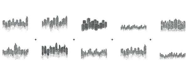 Skyline City Silhouette Set