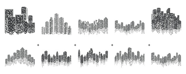 Skyline City Silhouette Set