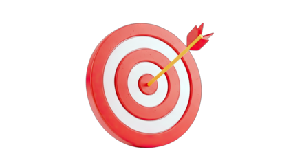 Arrow hitting the bullseye on a target - Success concept