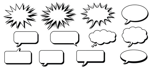 Comic bubbles and thought speech balloons set © Dalim 2