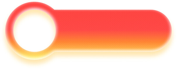 Obraz premium Red orange gradient slider track or key tag label with ring on left