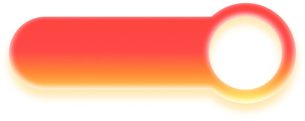 Obraz premium Red orange gradient slider track or key tag label with ring on right