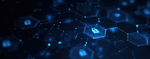 A futuristic panel mapping secure access points where permission protocols guide software to protect information during login