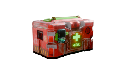 Medic kit box futuristic 3d model 