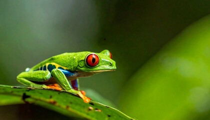 Obraz premium frog on leaf