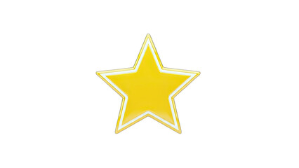 Obraz premium Yellow Star Isolated on White Background