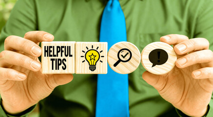Helpful Tips Business Concept. Top tip and quick advice.new