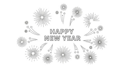 Obraz premium happy new year with snow 