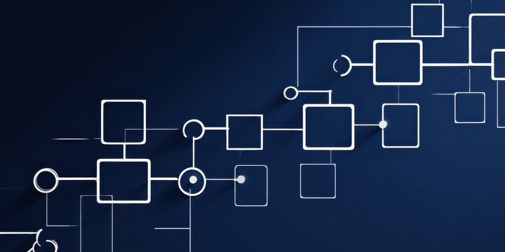 A clean diagram mapping datum along a remote chain to satisfy approval conditions and planning tasks essential for a contract solution