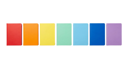 Brightly Colored Sticky Notes with Pastel Tones on Isolated Transparent Background