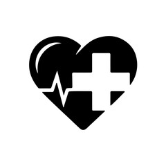Obraz premium Heart health medical icon isolated on transparent background