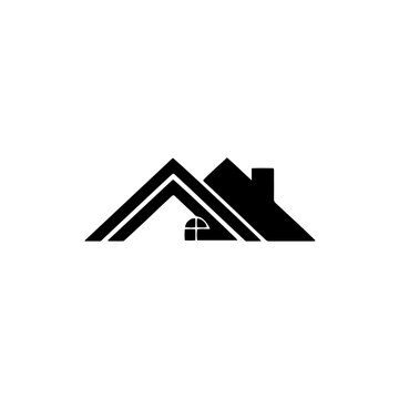 Abstract house roof icon isolated on transparent background