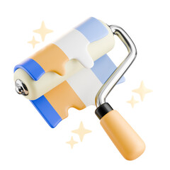 Paint Roller 3D Illustration