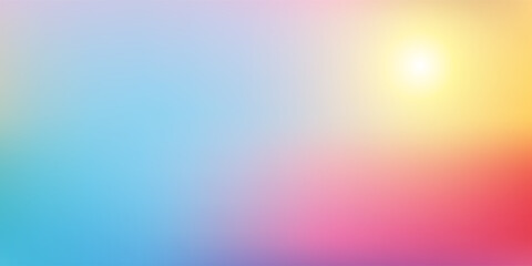 Smooth and blurry colorful gradient mesh background. Modern bright rainbow colors. Easy editable soft colored vector banner template. Premium quality