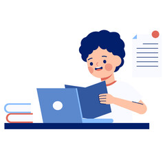 Child Attending Online Class