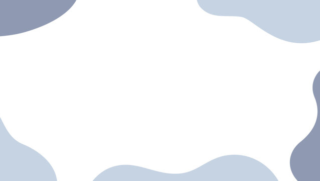 余白を引き立てる有機的フォルムの背景フレーム/落ち着いた配色の抽象デザイン