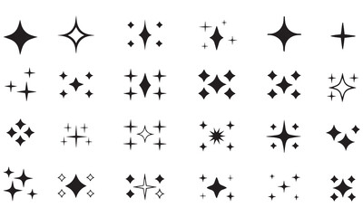 Sparkle Icons Set – Stars, Glitters, Shine & Decorative Light Elements