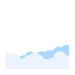 Layered Cloud Border Graphic