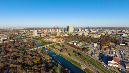 Obraz premium Fort Worth From Above: Where Texas Meets the Sky