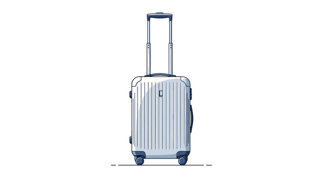 Modern and stylish hard-shell rolling suitcase with a telescoping handle, perfect for travel, vacation, and business trips.