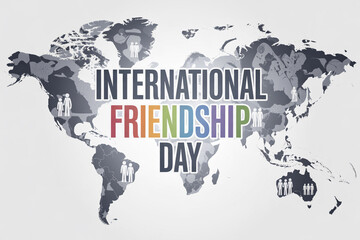 Celebrate International Friendship Day with a vibrant world map highlighting global connections and unity, perfect for social media campaigns and community events!