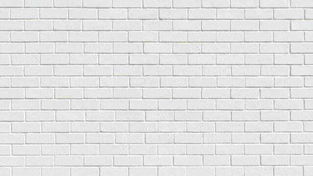 White Brick Wall Texture with Horizontal Lines in a Modern Minimalist Interior Design