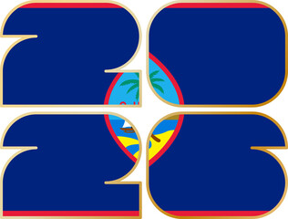 2026 with flag of Guam