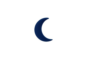 Naklejka premium Blue crescent moon 3d icon symbolizing sleep