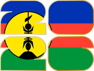 2026 with flag of New Caledonia