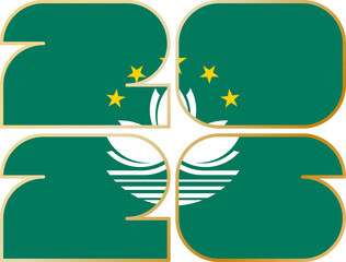 2026 with flag of Macau