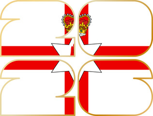2026 with flag of Northern Ireland