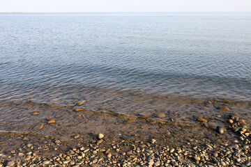 Blue water of Azov sea