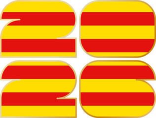 2026 with flag of Catalonia