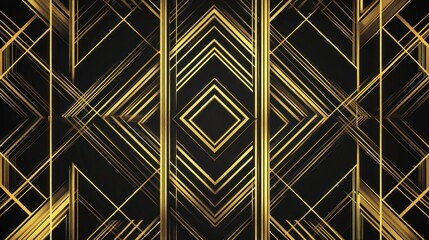Golden geometric pattern