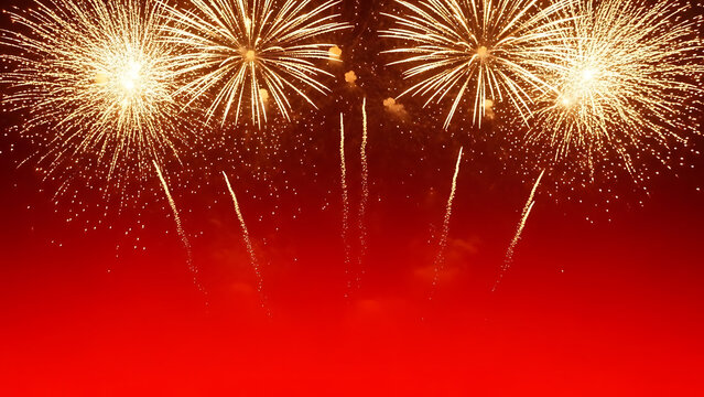 fireworks on the night sky - Powered by Adobe