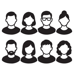People Avatar Profile Icons Vector Set
